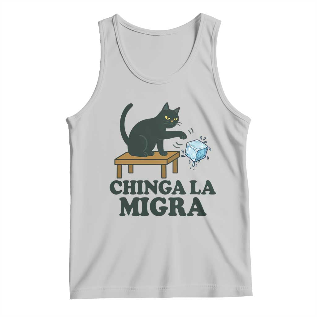 Chinga La Migra Tank Top Funny Immigration Rights Cat Political