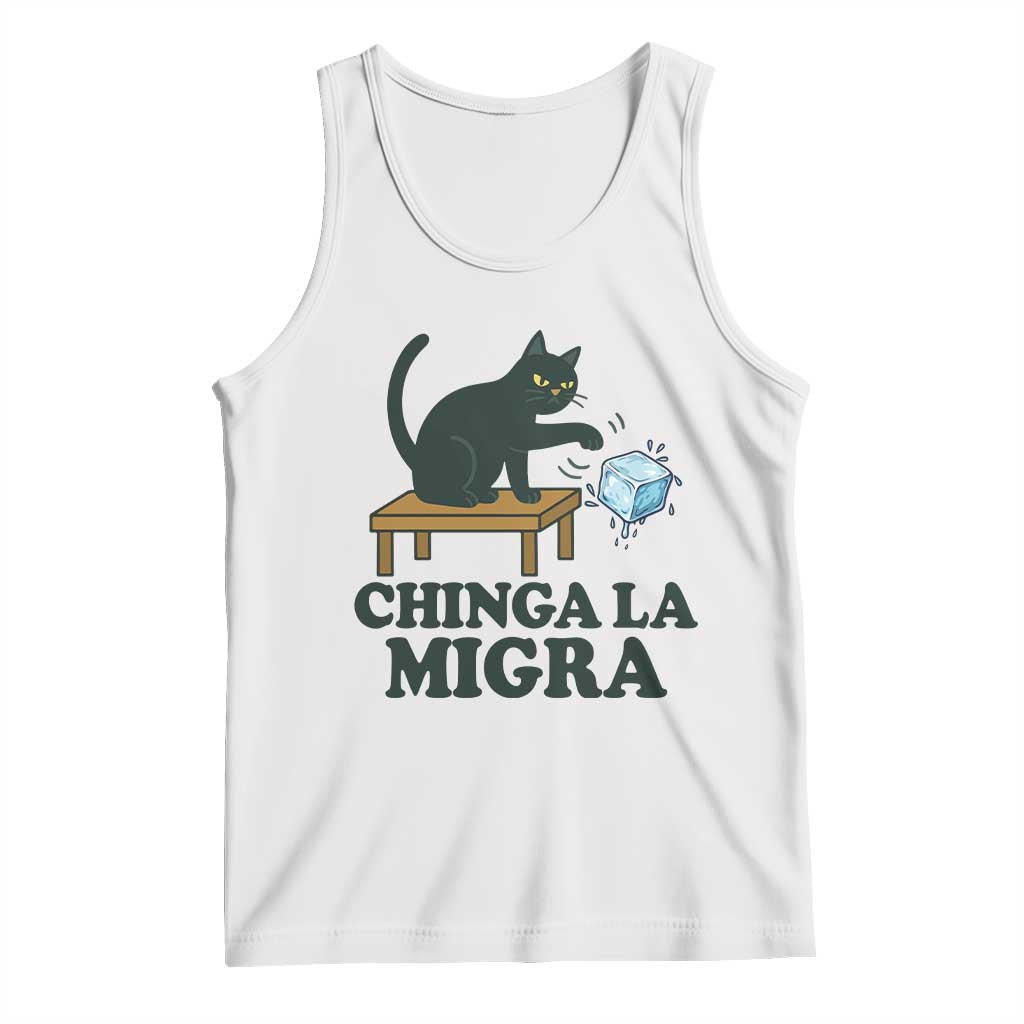 Chinga La Migra Tank Top Funny Immigration Rights Cat Political