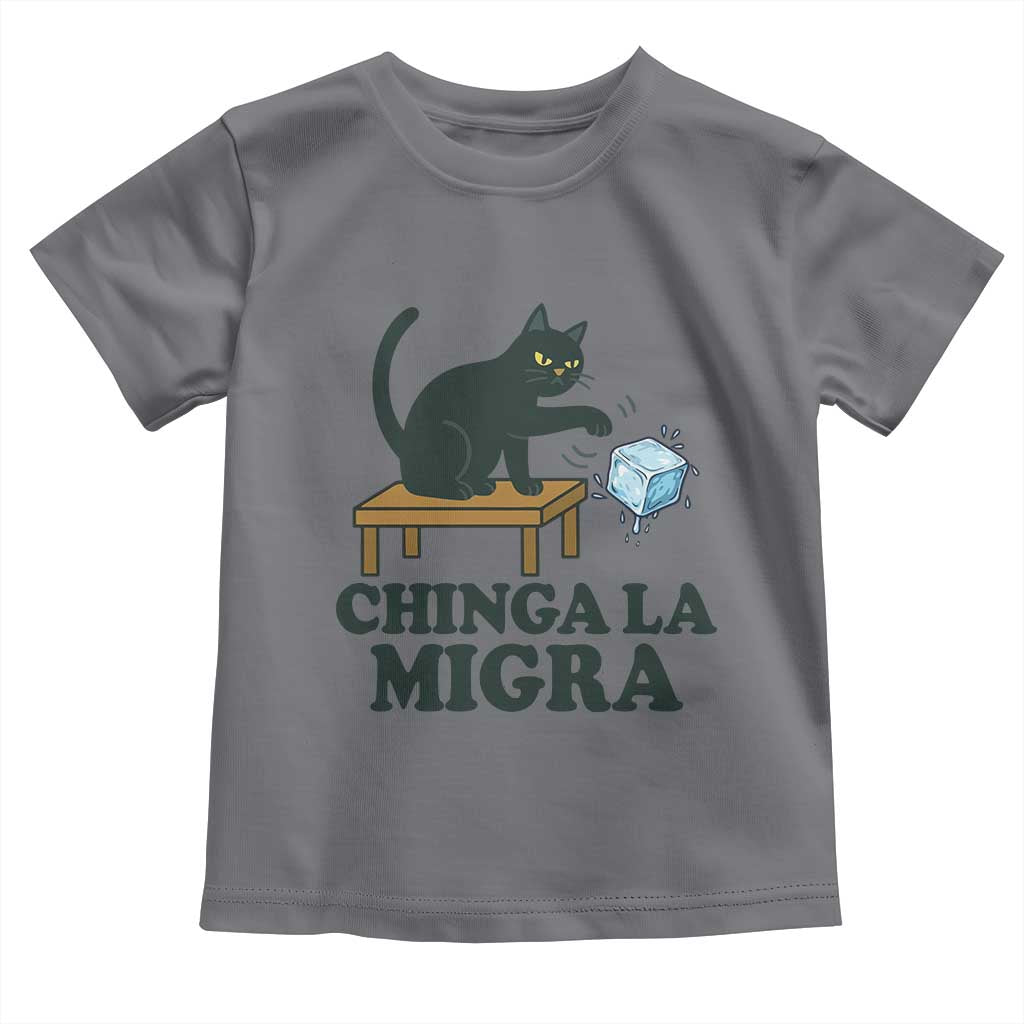 Chinga La Migra Toddler T Shirt Funny Immigration Rights Cat Political