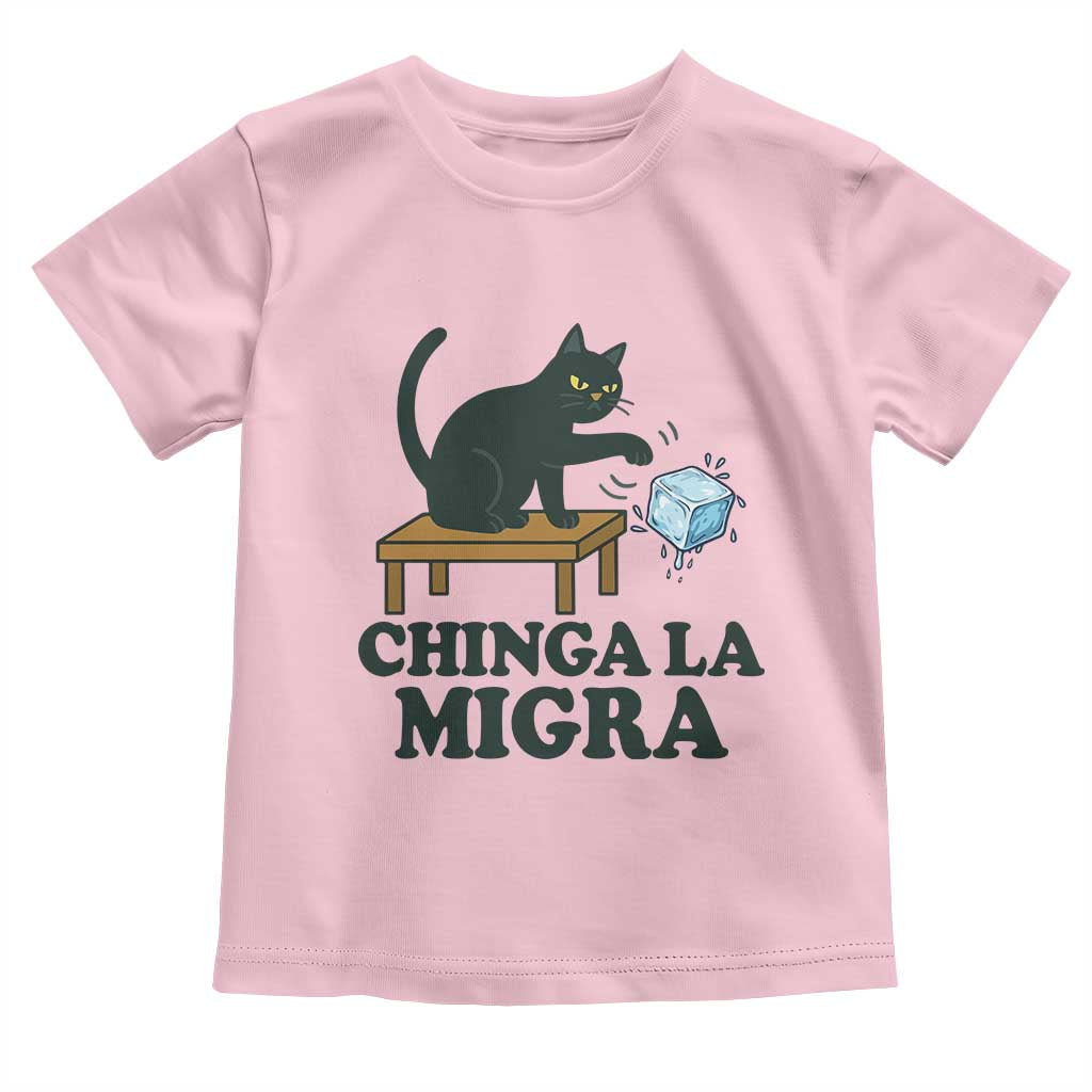 Chinga La Migra Toddler T Shirt Funny Immigration Rights Cat Political