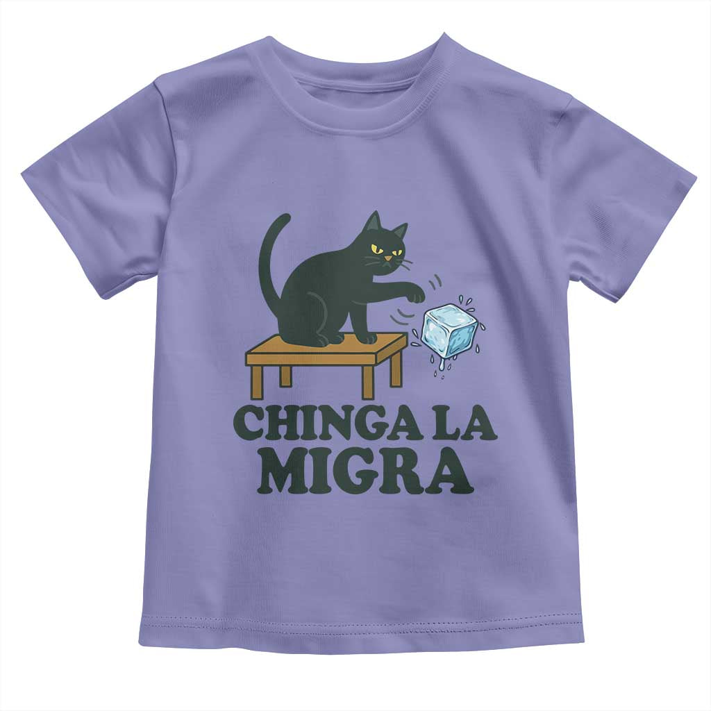 Chinga La Migra Toddler T Shirt Funny Immigration Rights Cat Political