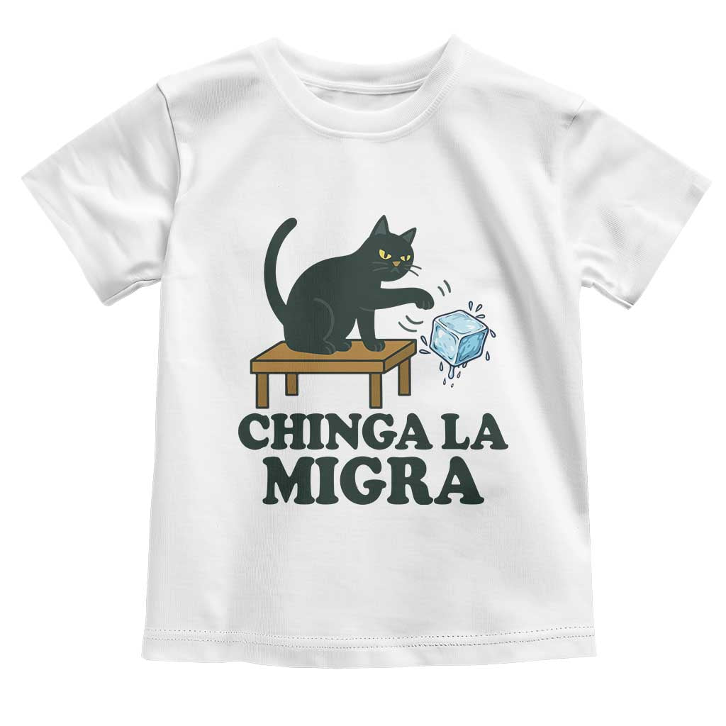 Chinga La Migra Toddler T Shirt Funny Immigration Rights Cat Political