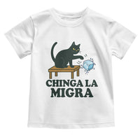 Chinga La Migra Toddler T Shirt Funny Immigration Rights Cat Political
