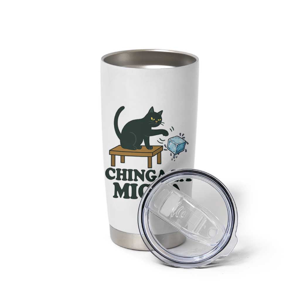 Chinga La Migra Tumbler Cup Funny Immigration Rights Cat Political