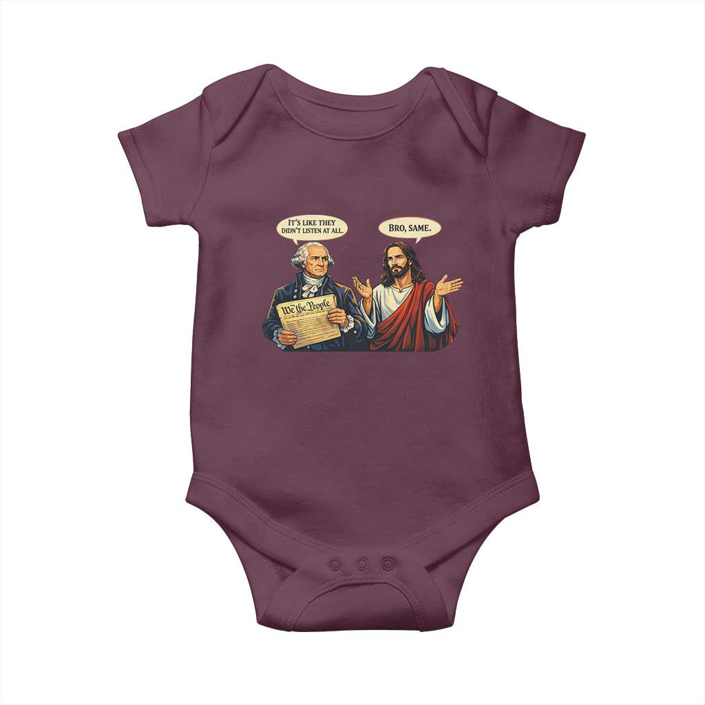Funny Its Like They Didnt Listen At All Bro Same Meme Baby Onesie