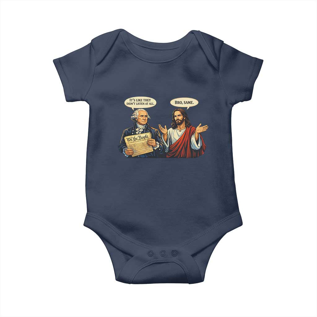 Funny Its Like They Didnt Listen At All Bro Same Meme Baby Onesie