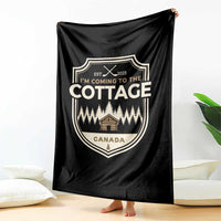 I Am Coming To The Cottage Throw Blanket Funny Romance Hockey