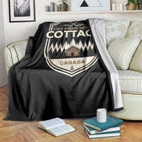 I Am Coming To The Cottage Throw Blanket Funny Romance Hockey