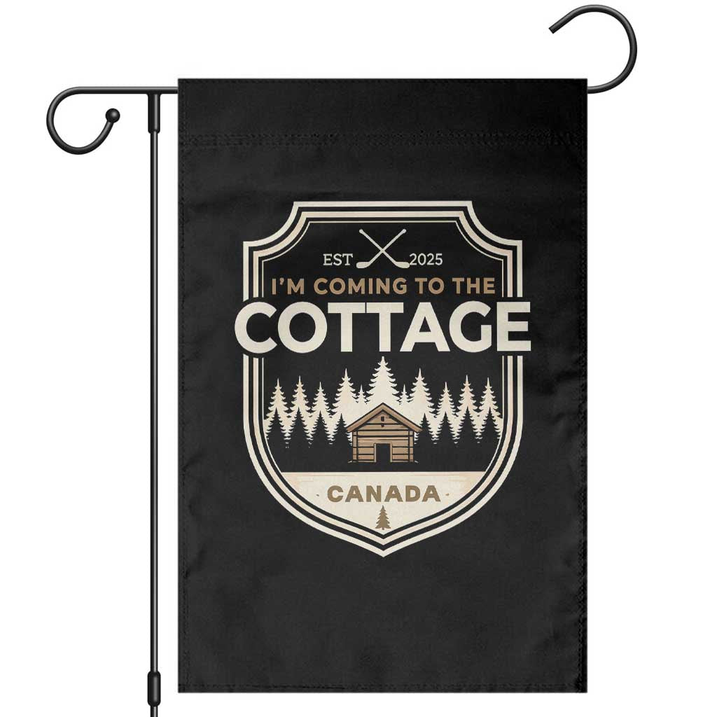 I Am Coming To The Cottage Garden Flag Funny Romance Hockey