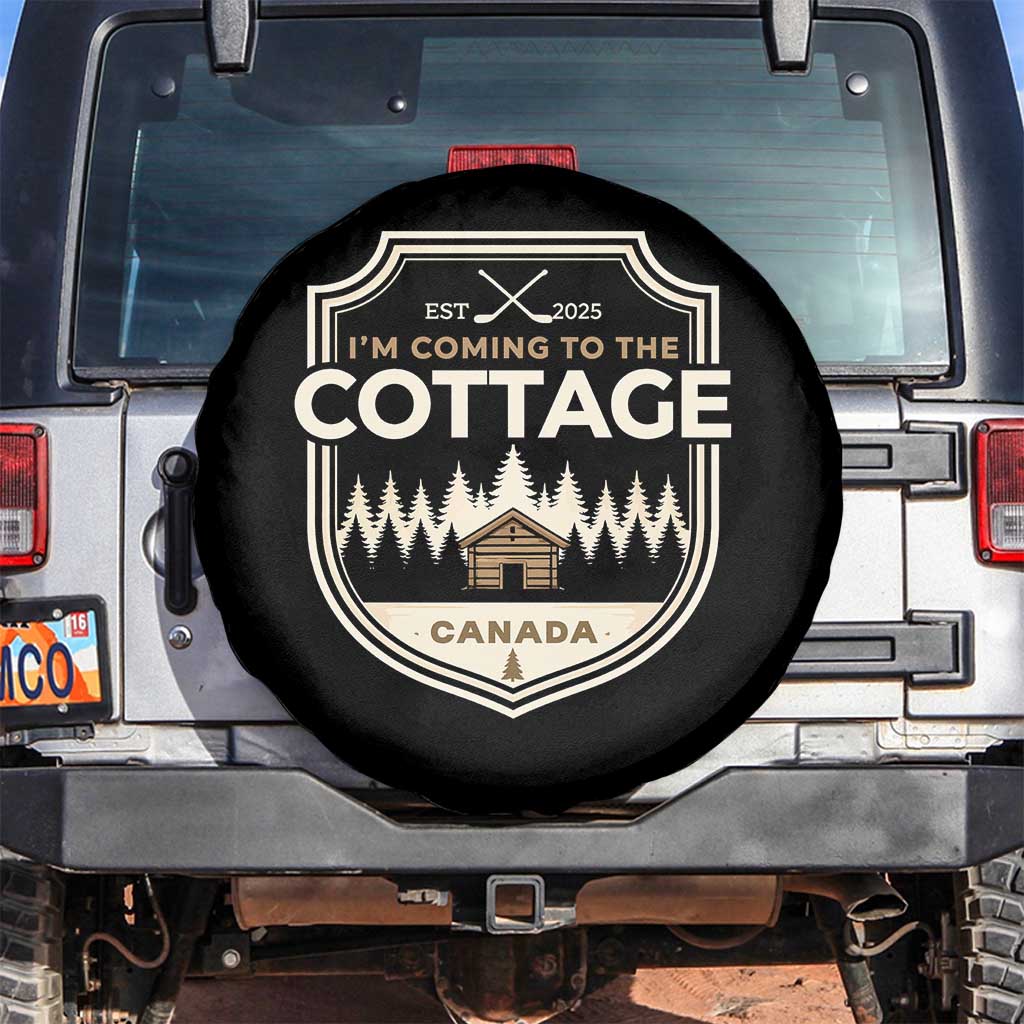 I Am Coming To The Cottage Spare Tire Cover Funny Romance Hockey