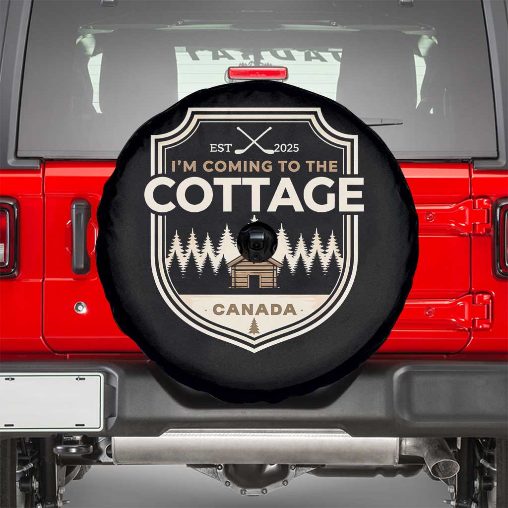 I Am Coming To The Cottage Spare Tire Cover Funny Romance Hockey