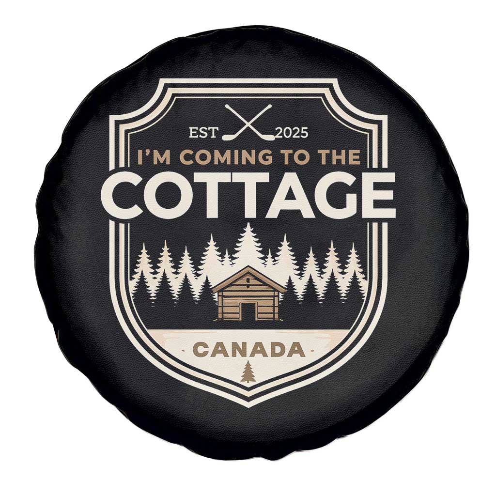 I Am Coming To The Cottage Spare Tire Cover Funny Romance Hockey