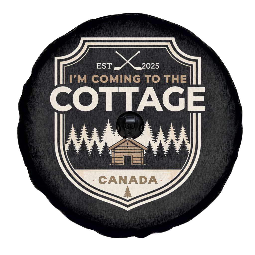 I Am Coming To The Cottage Spare Tire Cover Funny Romance Hockey