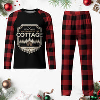 I Am Coming To The Cottage Plaid Pajama Set Funny Romance Hockey