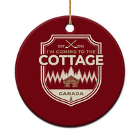 I Am Coming To The Cottage Ceramic Ornament Funny Romance Hockey