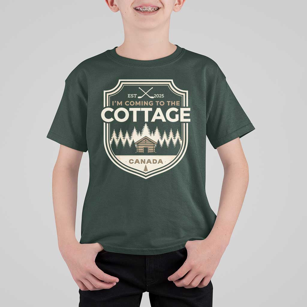 I Am Coming To The Cottage T Shirt For Kid Funny Romance Hockey