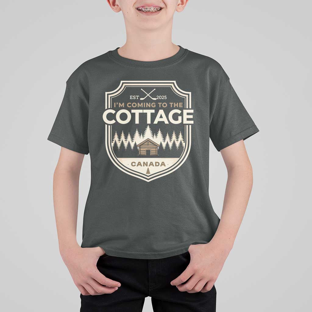 I Am Coming To The Cottage T Shirt For Kid Funny Romance Hockey