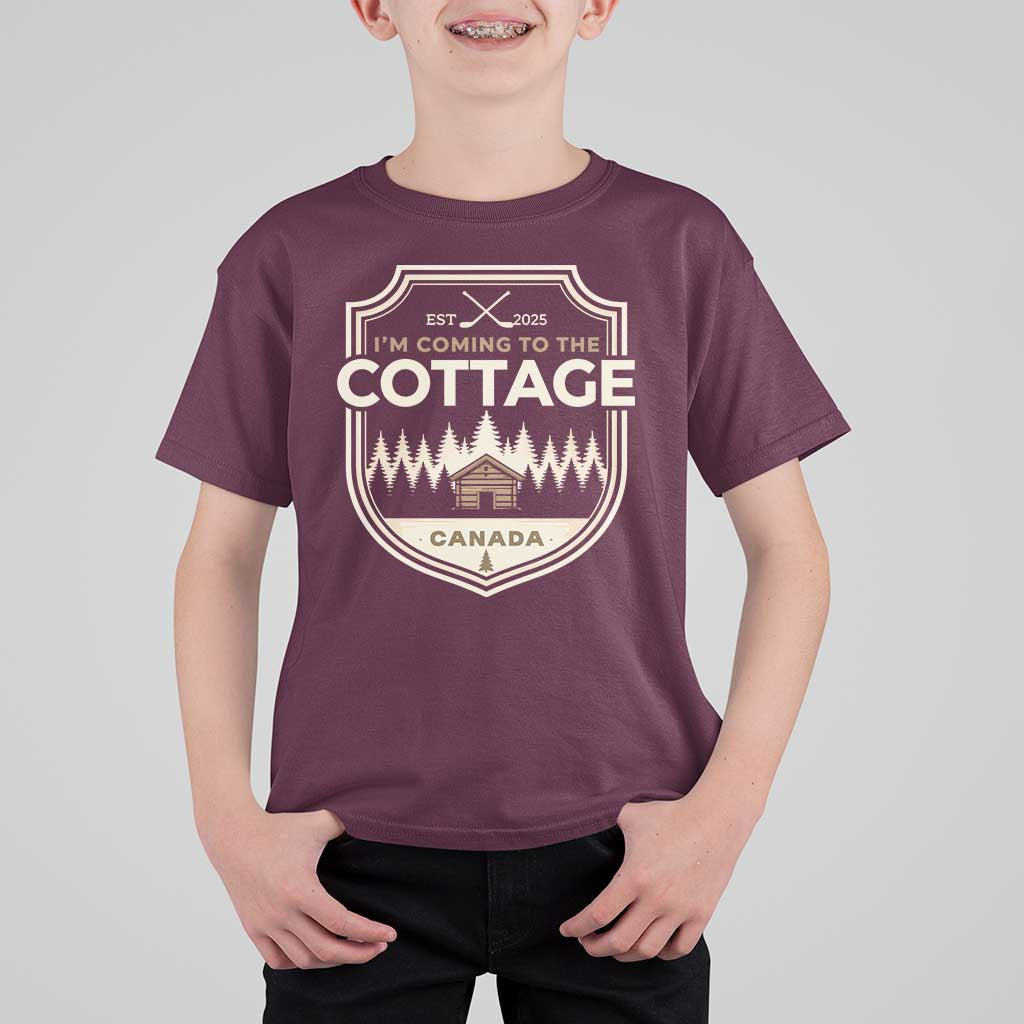 I Am Coming To The Cottage T Shirt For Kid Funny Romance Hockey