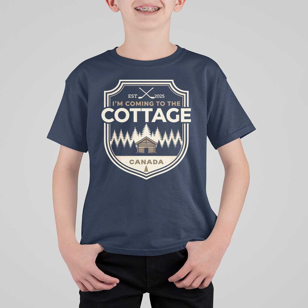 I Am Coming To The Cottage T Shirt For Kid Funny Romance Hockey