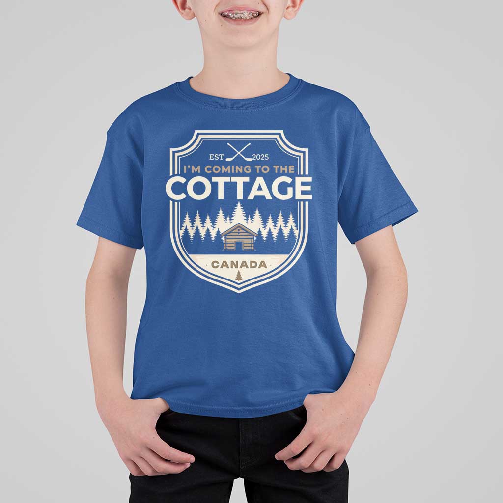 I Am Coming To The Cottage T Shirt For Kid Funny Romance Hockey
