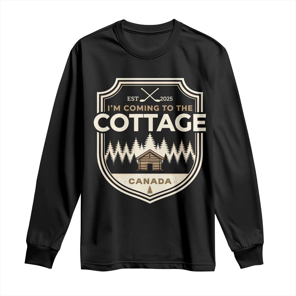 I Am Coming To The Cottage Long Sleeve Shirt Funny Romance Hockey