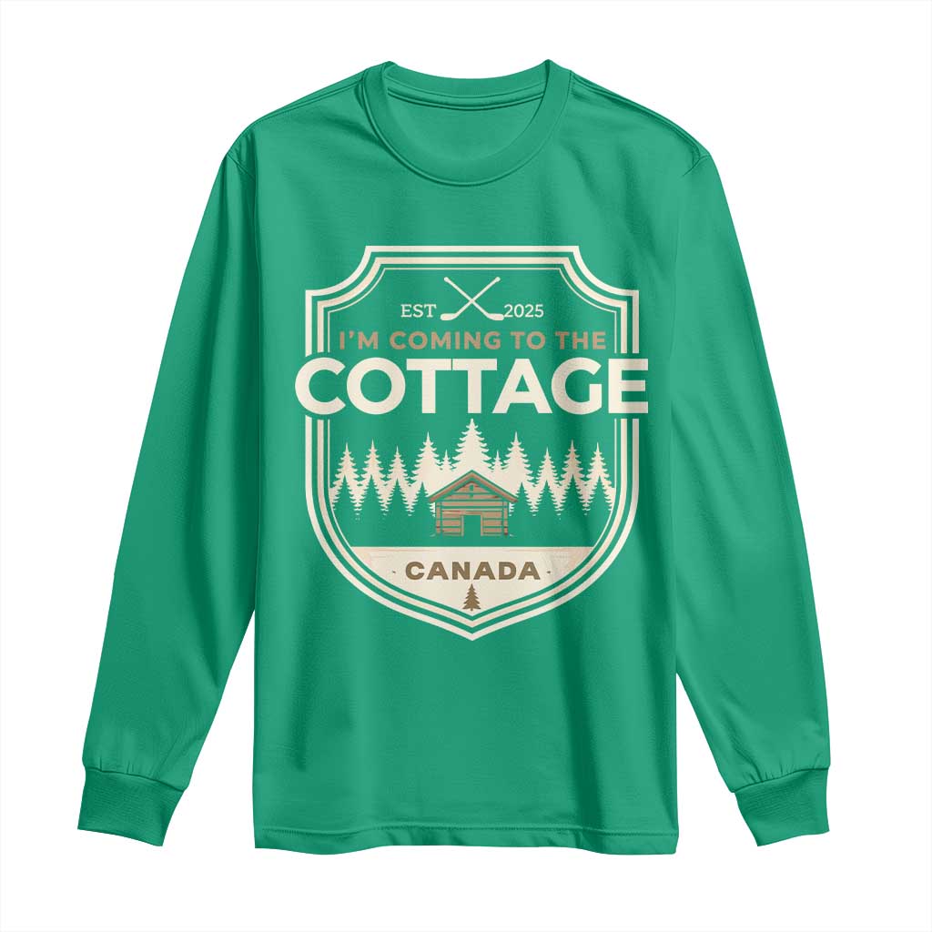 I Am Coming To The Cottage Long Sleeve Shirt Funny Romance Hockey
