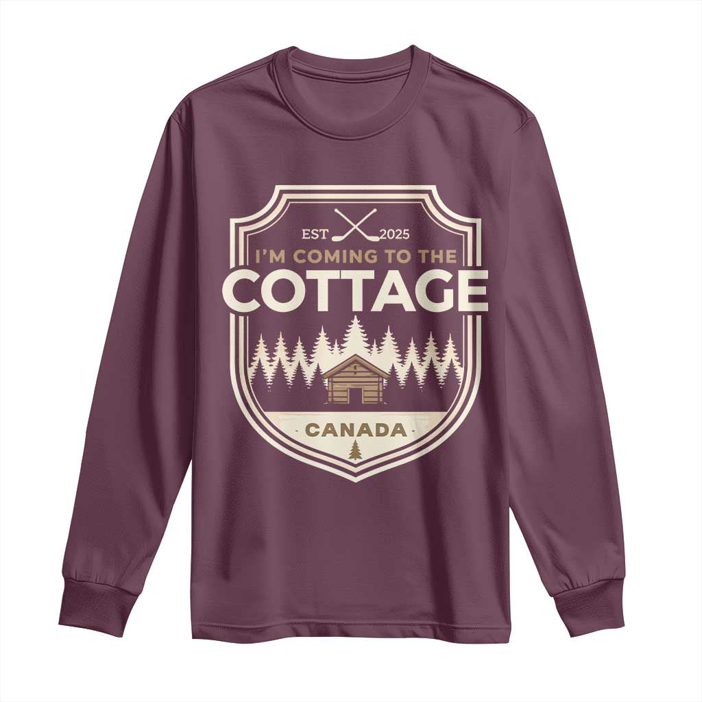 I Am Coming To The Cottage Long Sleeve Shirt Funny Romance Hockey