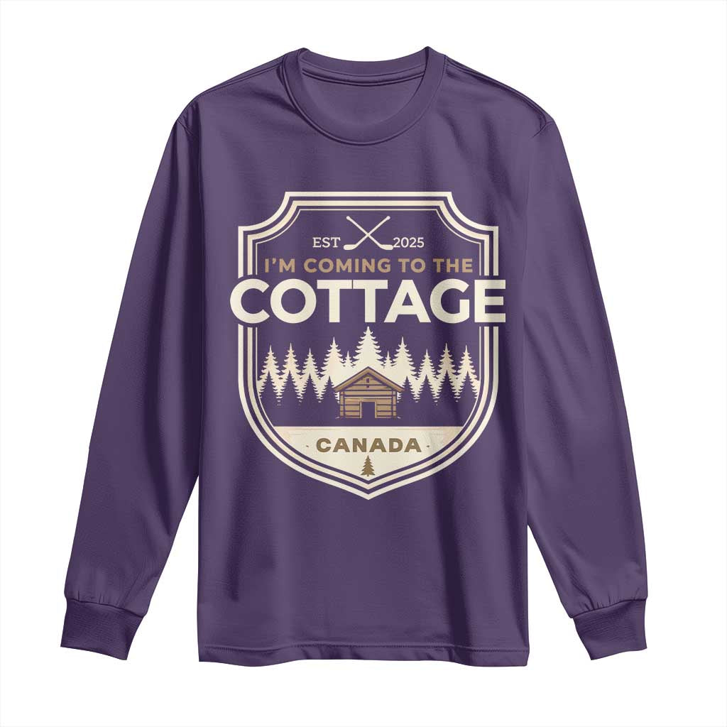 I Am Coming To The Cottage Long Sleeve Shirt Funny Romance Hockey