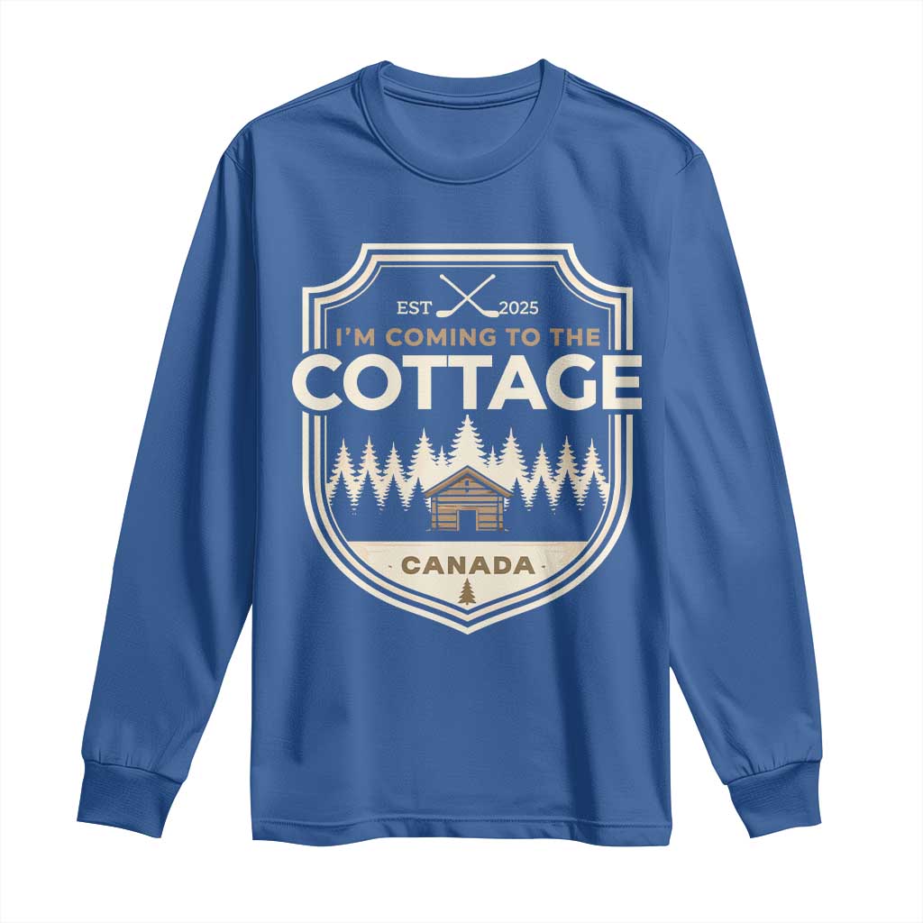 I Am Coming To The Cottage Long Sleeve Shirt Funny Romance Hockey