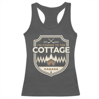 I Am Coming To The Cottage Racerback Tank Top Funny Romance Hockey