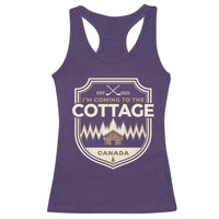 I Am Coming To The Cottage Racerback Tank Top Funny Romance Hockey