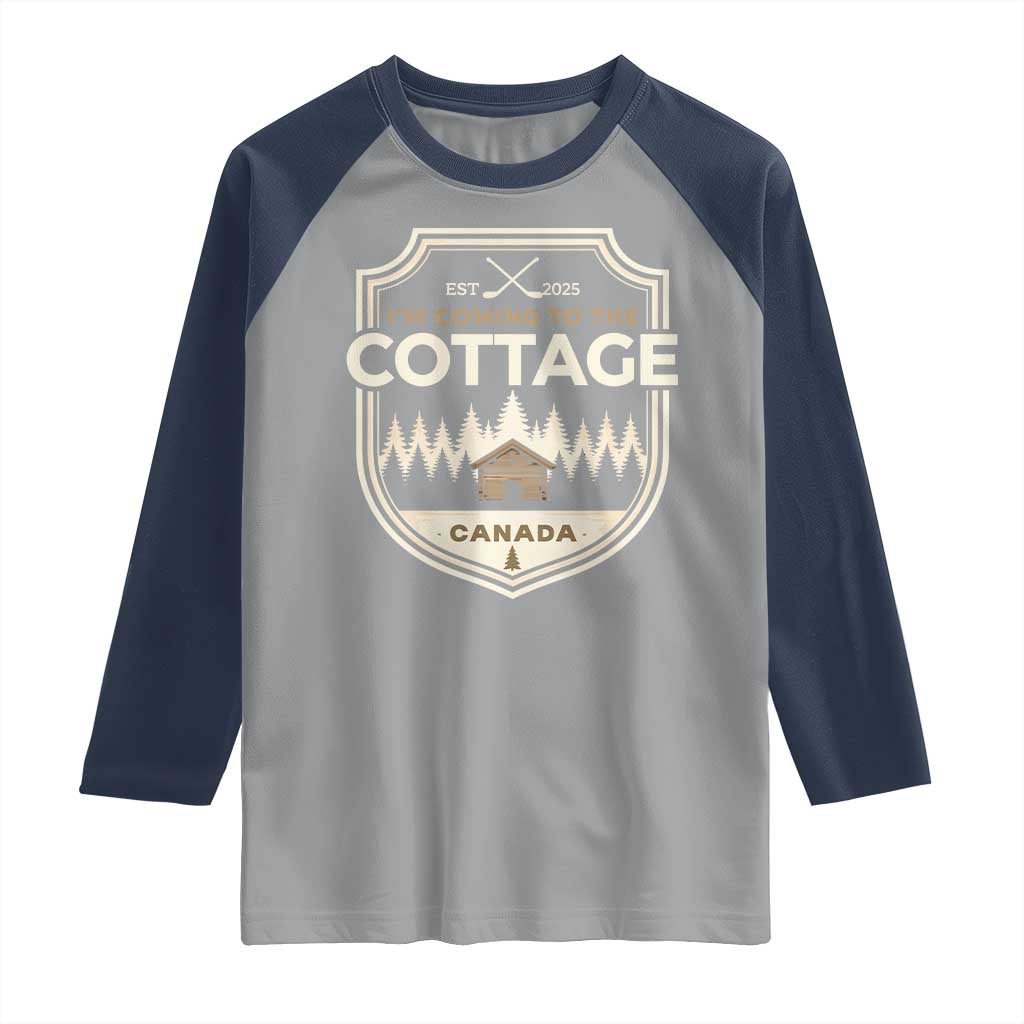 I Am Coming To The Cottage Raglan Shirt Funny Romance Hockey