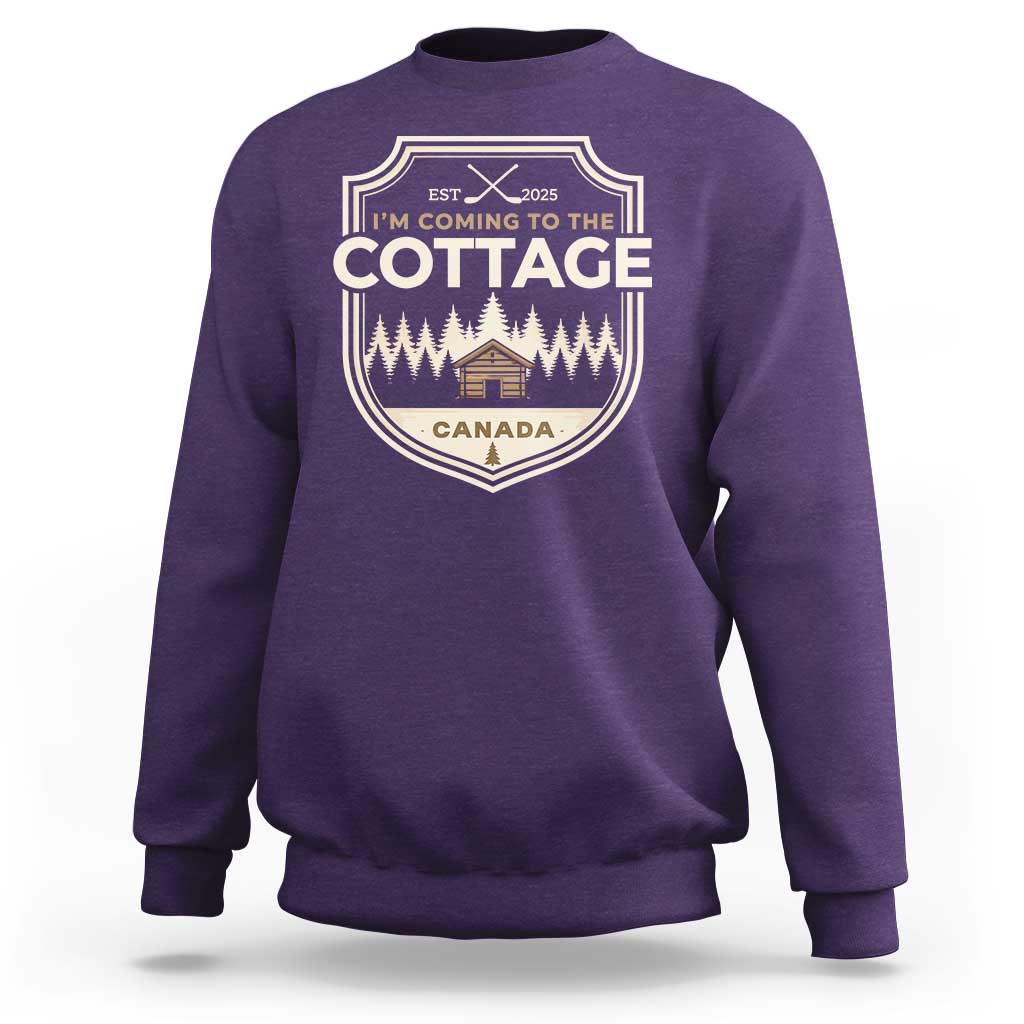 I Am Coming To The Cottage Sweatshirt Funny Romance Hockey