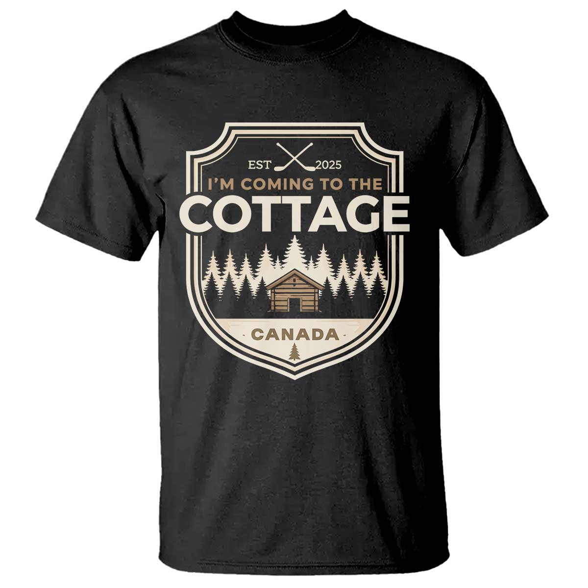 I Am Coming To The Cottage T Shirt Funny Romance Hockey