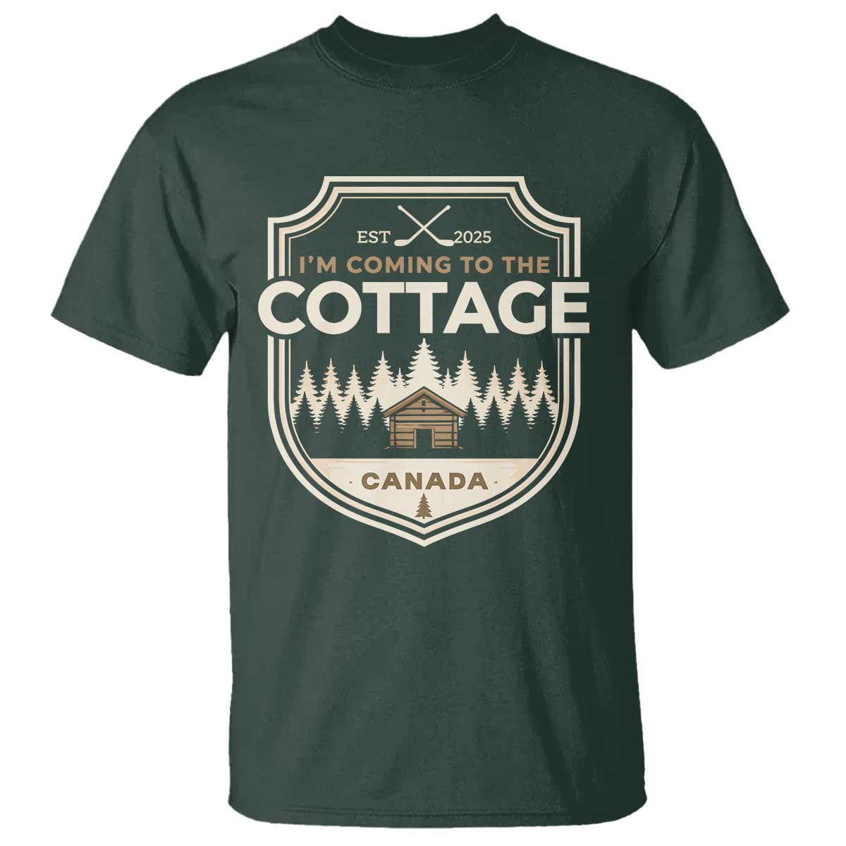 I Am Coming To The Cottage T Shirt Funny Romance Hockey