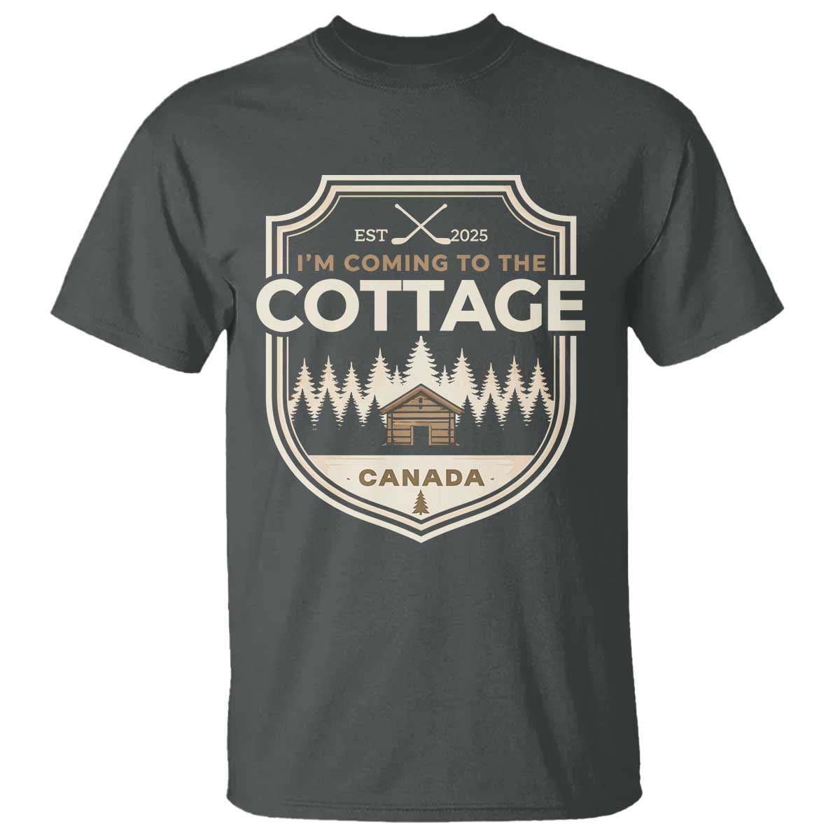 I Am Coming To The Cottage T Shirt Funny Romance Hockey