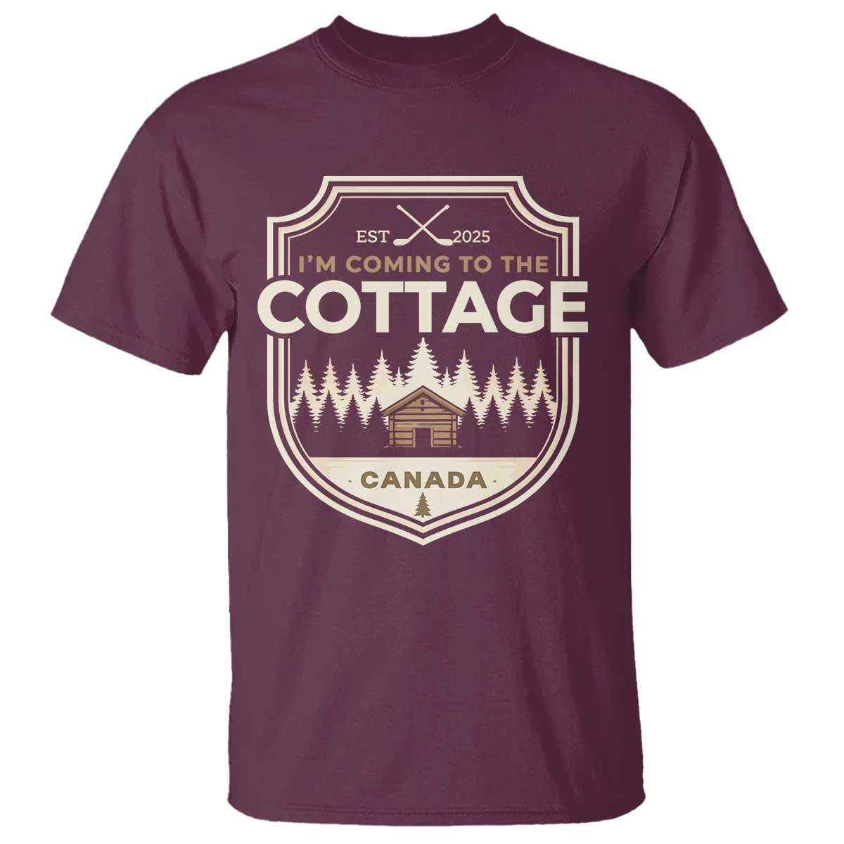 I Am Coming To The Cottage T Shirt Funny Romance Hockey