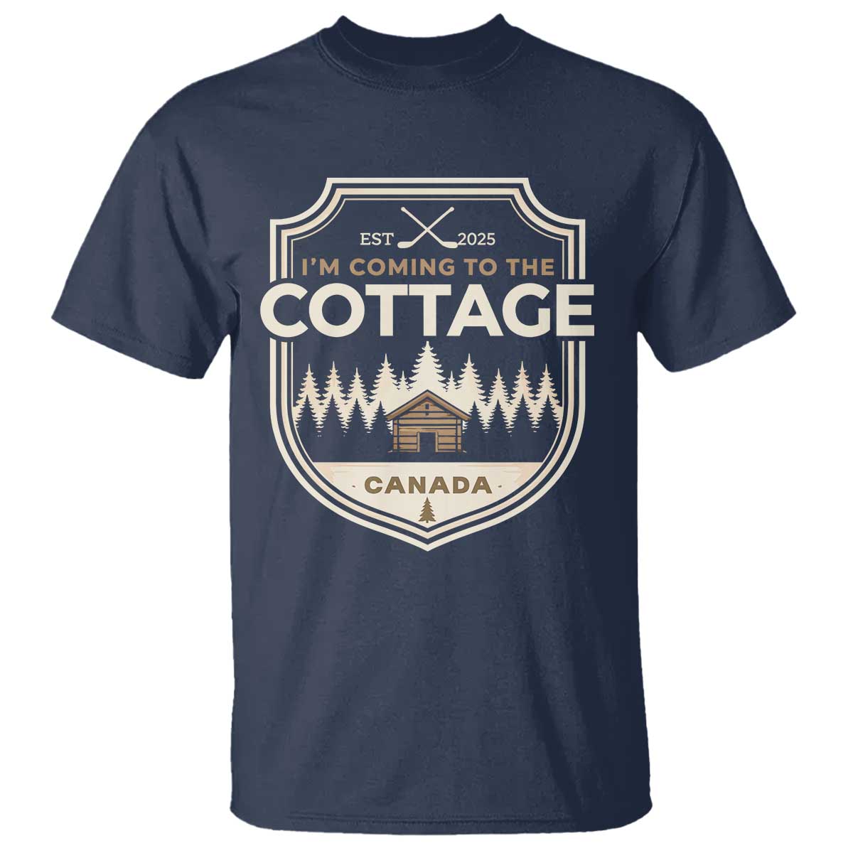 I Am Coming To The Cottage T Shirt Funny Romance Hockey
