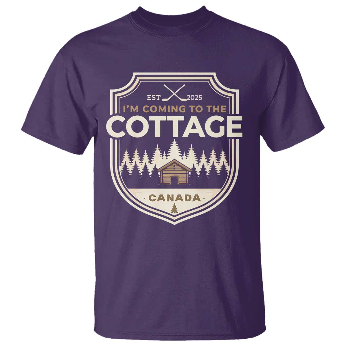 I Am Coming To The Cottage T Shirt Funny Romance Hockey