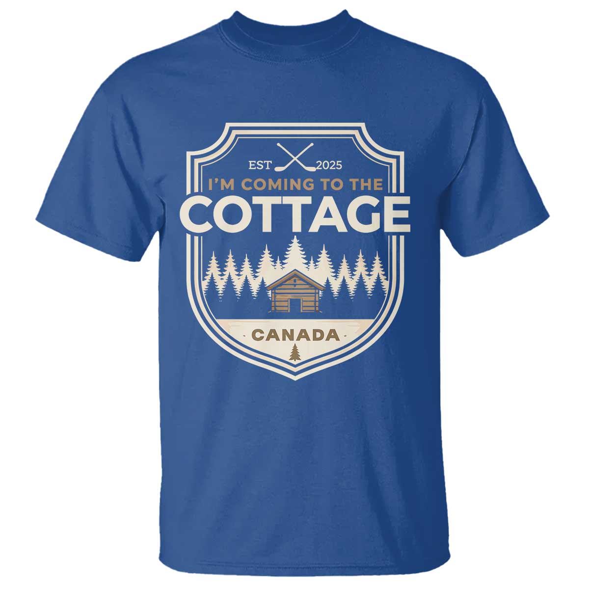 I Am Coming To The Cottage T Shirt Funny Romance Hockey