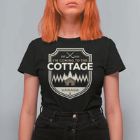 I Am Coming To The Cottage T Shirt For Women Funny Romance Hockey