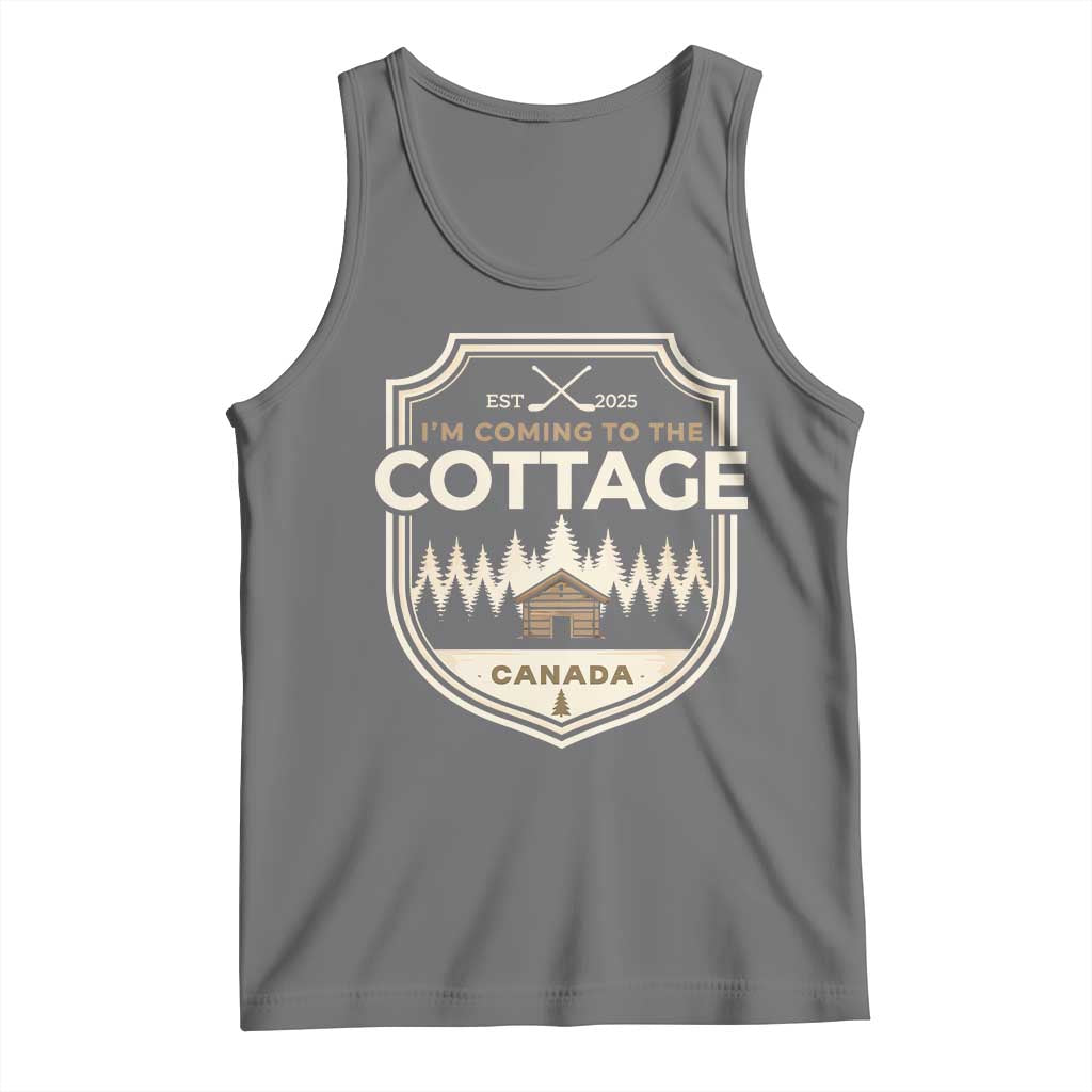 I Am Coming To The Cottage Tank Top Funny Romance Hockey
