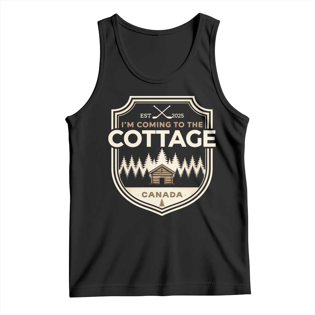 I Am Coming To The Cottage Tank Top Funny Romance Hockey