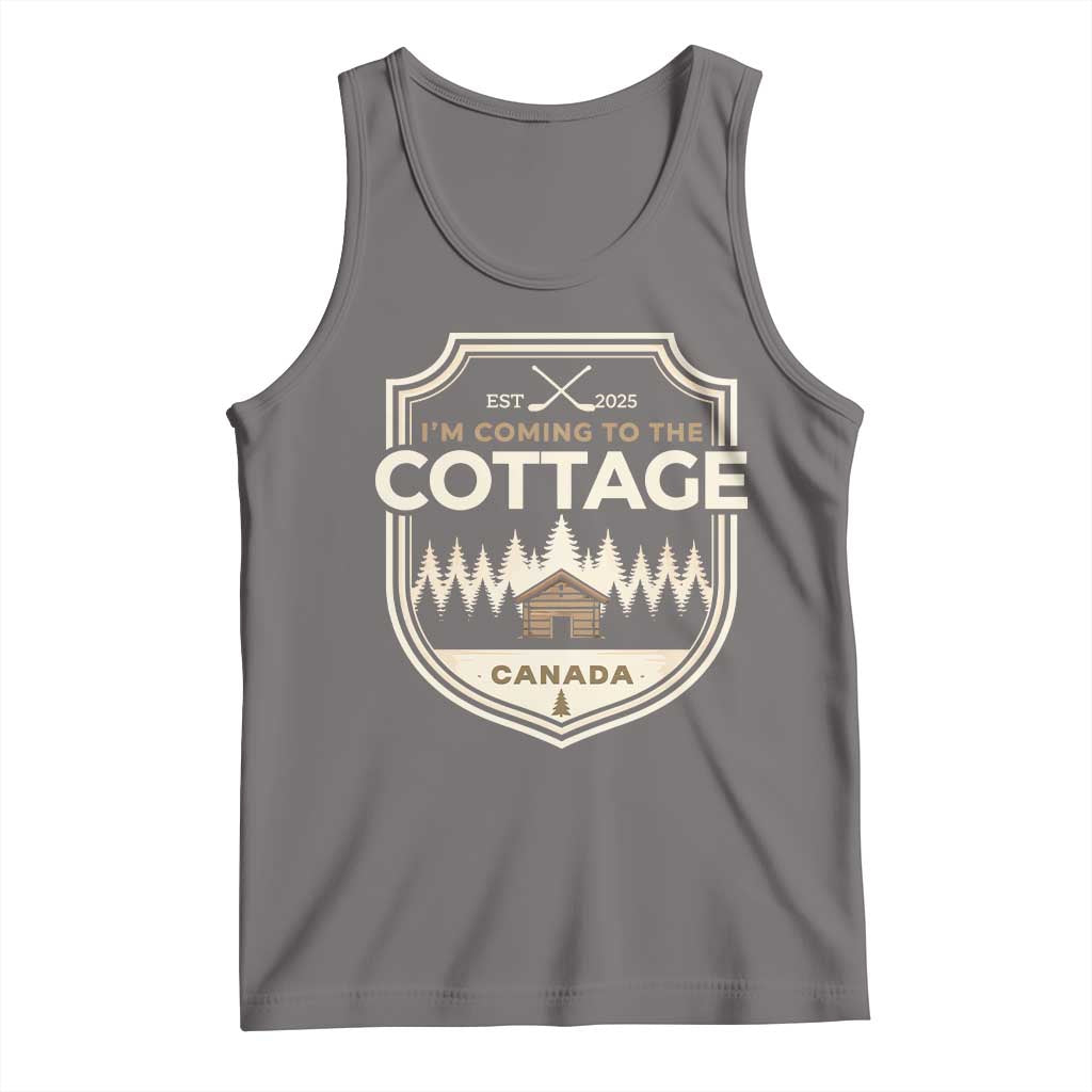 I Am Coming To The Cottage Tank Top Funny Romance Hockey