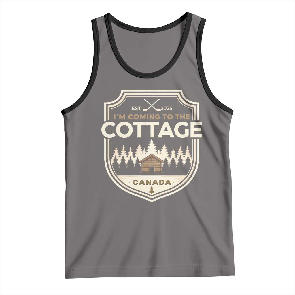 I Am Coming To The Cottage Tank Top Funny Romance Hockey