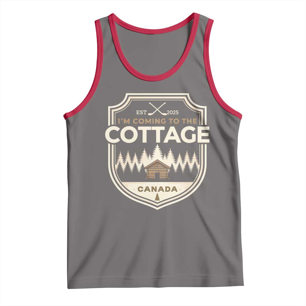 I Am Coming To The Cottage Tank Top Funny Romance Hockey
