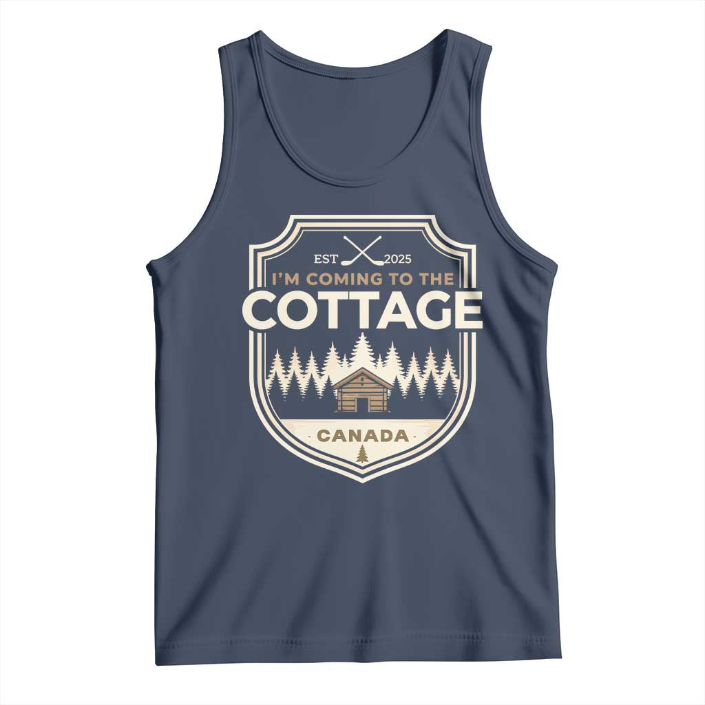 I Am Coming To The Cottage Tank Top Funny Romance Hockey