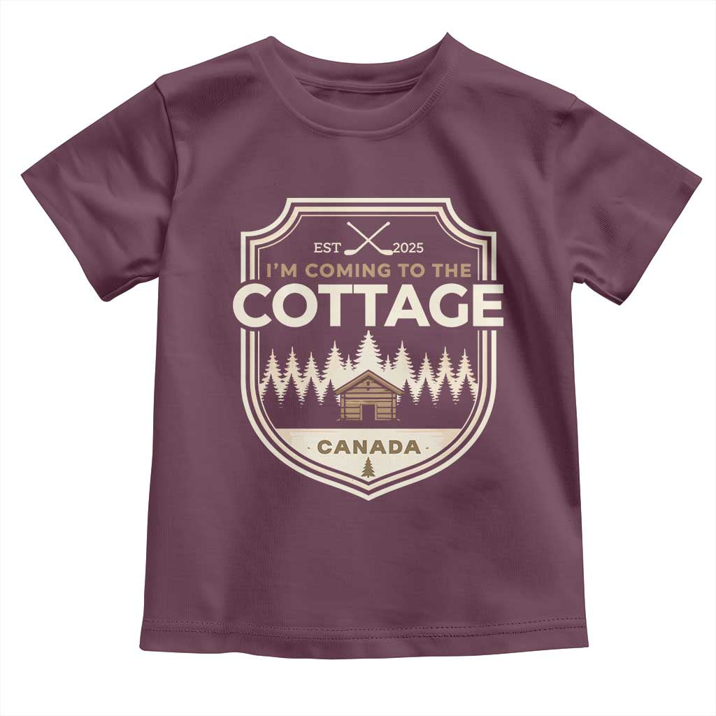 I Am Coming To The Cottage Toddler T Shirt Funny Romance Hockey