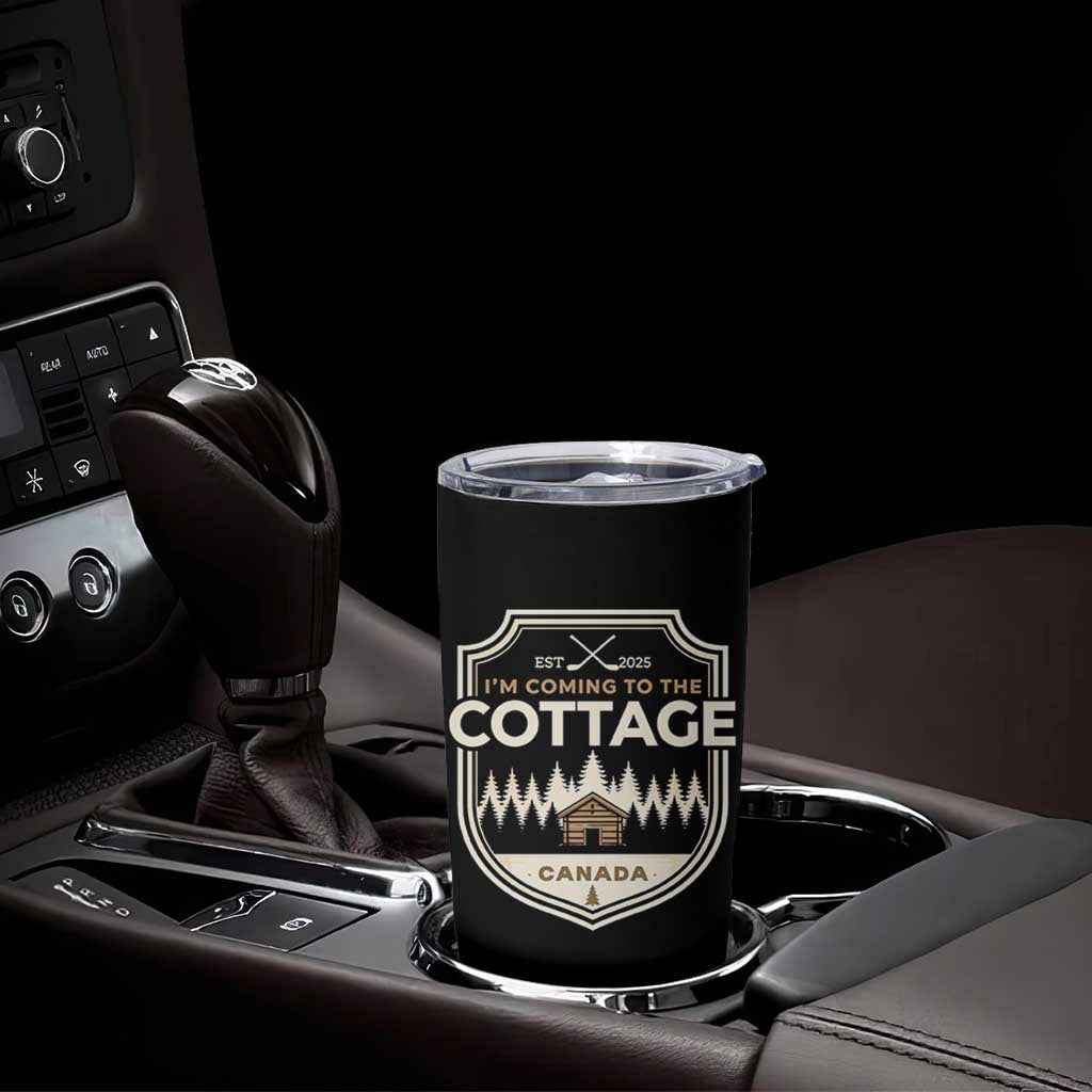 I Am Coming To The Cottage Tumbler Cup Funny Romance Hockey