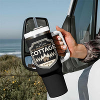 I Am Coming To The Cottage Tumbler With Handle Funny Romance Hockey